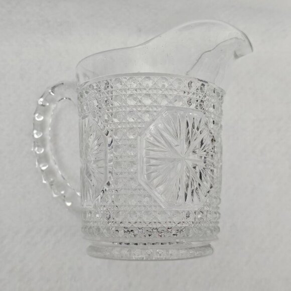 Imperial Amelia Star Medallion Early Vintage American Pattern Glass Pitcher - Picture 7 of 7
